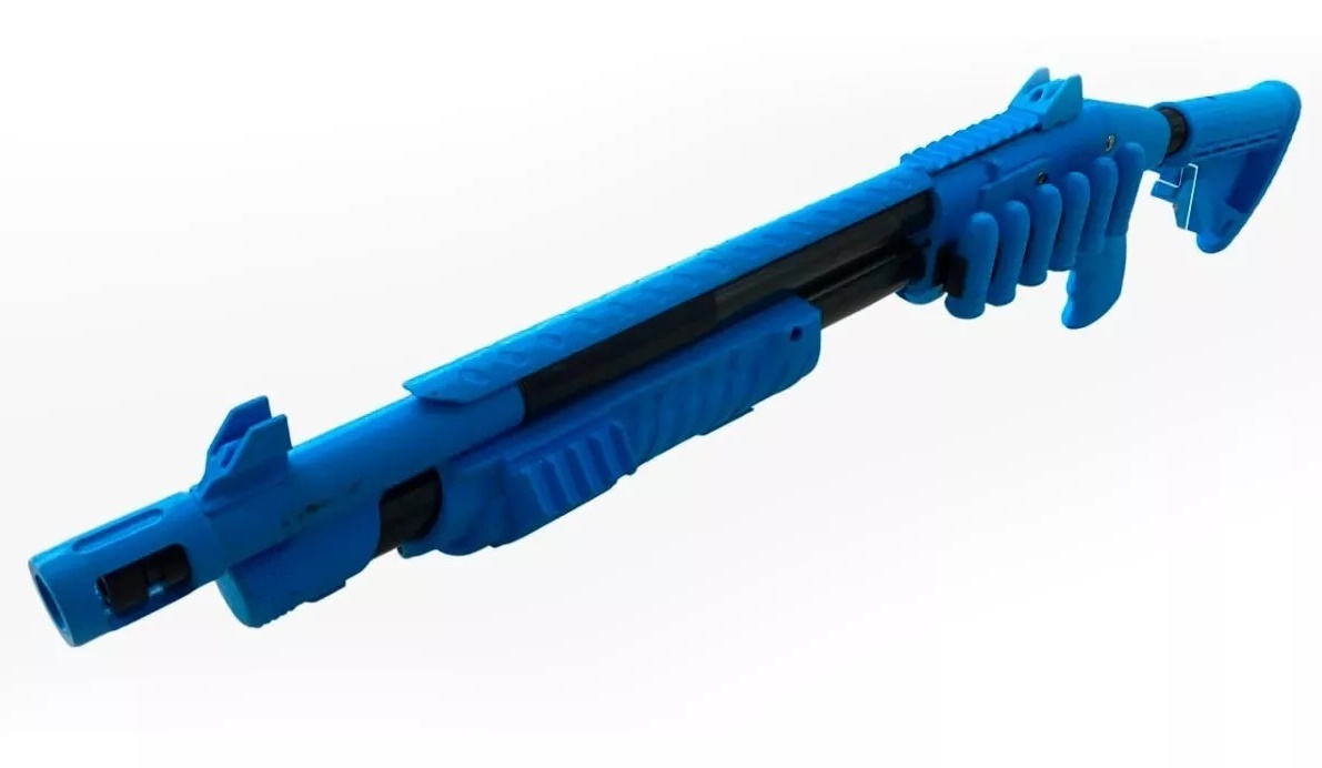 Safe Gun: Simulacro Tipo Espingarda 12 Military com Pro Laser